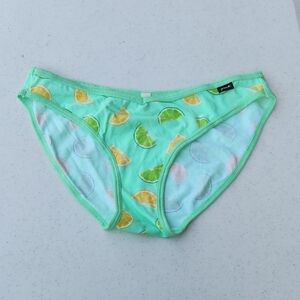 PINK Victoria's Secret Green Citrus Print Panties